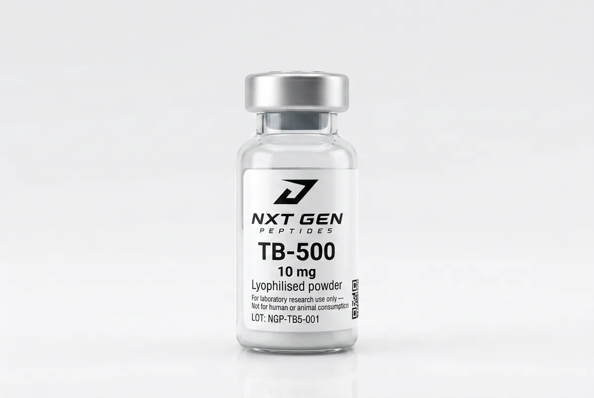 TB-500 research compound label